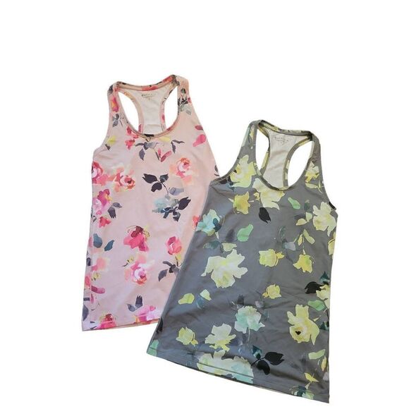 Athleta Tanktops Women's XS Racerback Athletic Running Floral Print - Picture 1 of 3